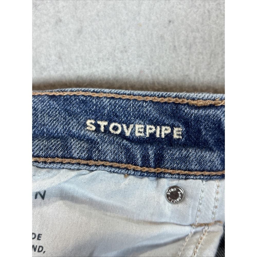 American Eagle Stretch Studded Stovepipe Jeans Size 12 Regular High- Rise Woman - Picture 6 of 12